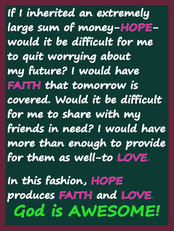 Hope faith love invert